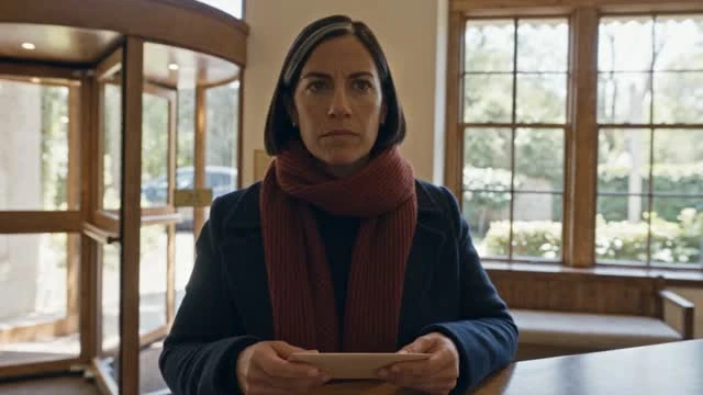 Second fictional drama scene: similar room and clothes, different face proportions